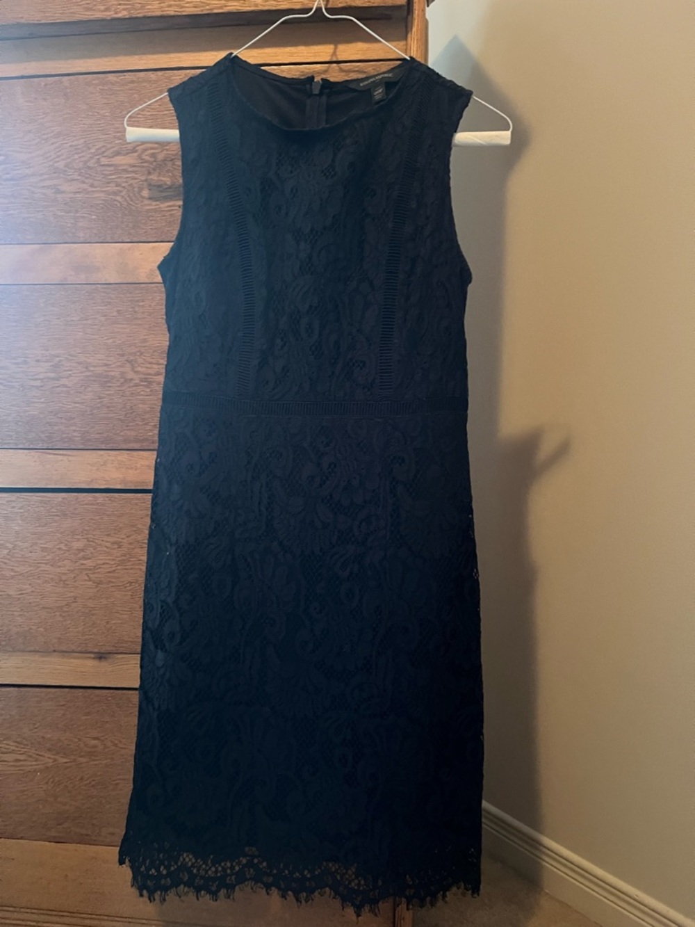 Banana Republic Black Lace Midi Dress